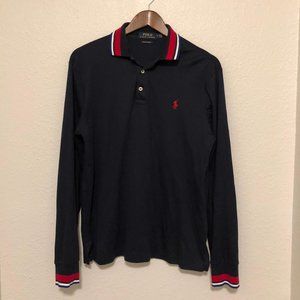 Ralph Lauren navy long sleeved polo